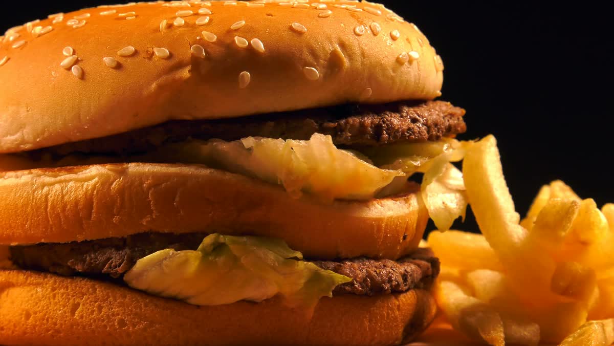 Burger and fries